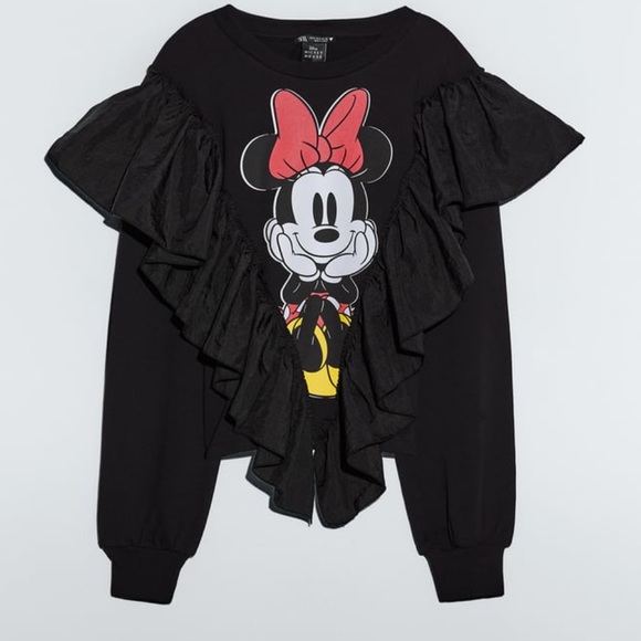 Zara Sweaters - Zara Minnie Mouse Ruffle Disney sweatshirt